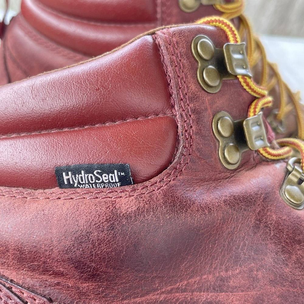 The North Face Back-To-Berkeley Hiking Boots Men 7.5 Red Redux Leather WP Lace - Picture 7 of 12